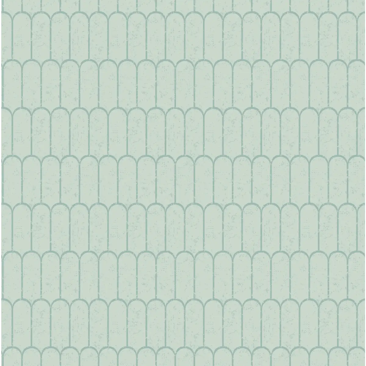 Felix Wallpaper - Oval Tiles - by Erin Silliman Designs - Sample 1 foot by 1 foot / Aqua - Loomwell Home Goods