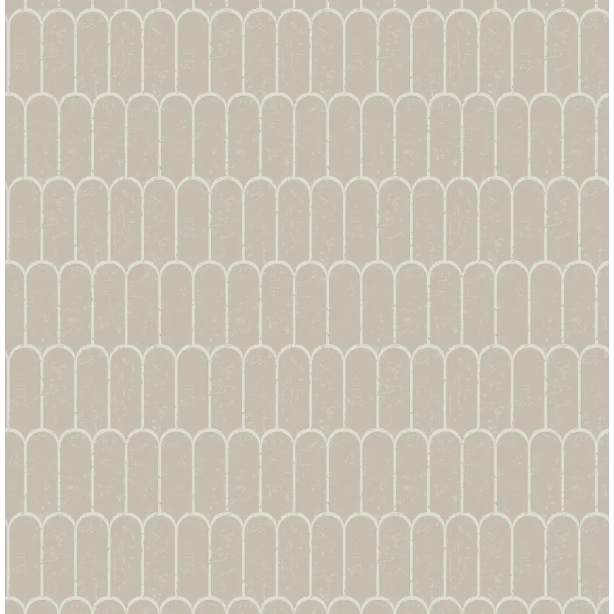 Felix Wallpaper - Oval Tiles - by Erin Silliman Designs - Sample 1 foot by 1 foot / Taupe - Loomwell Home Goods