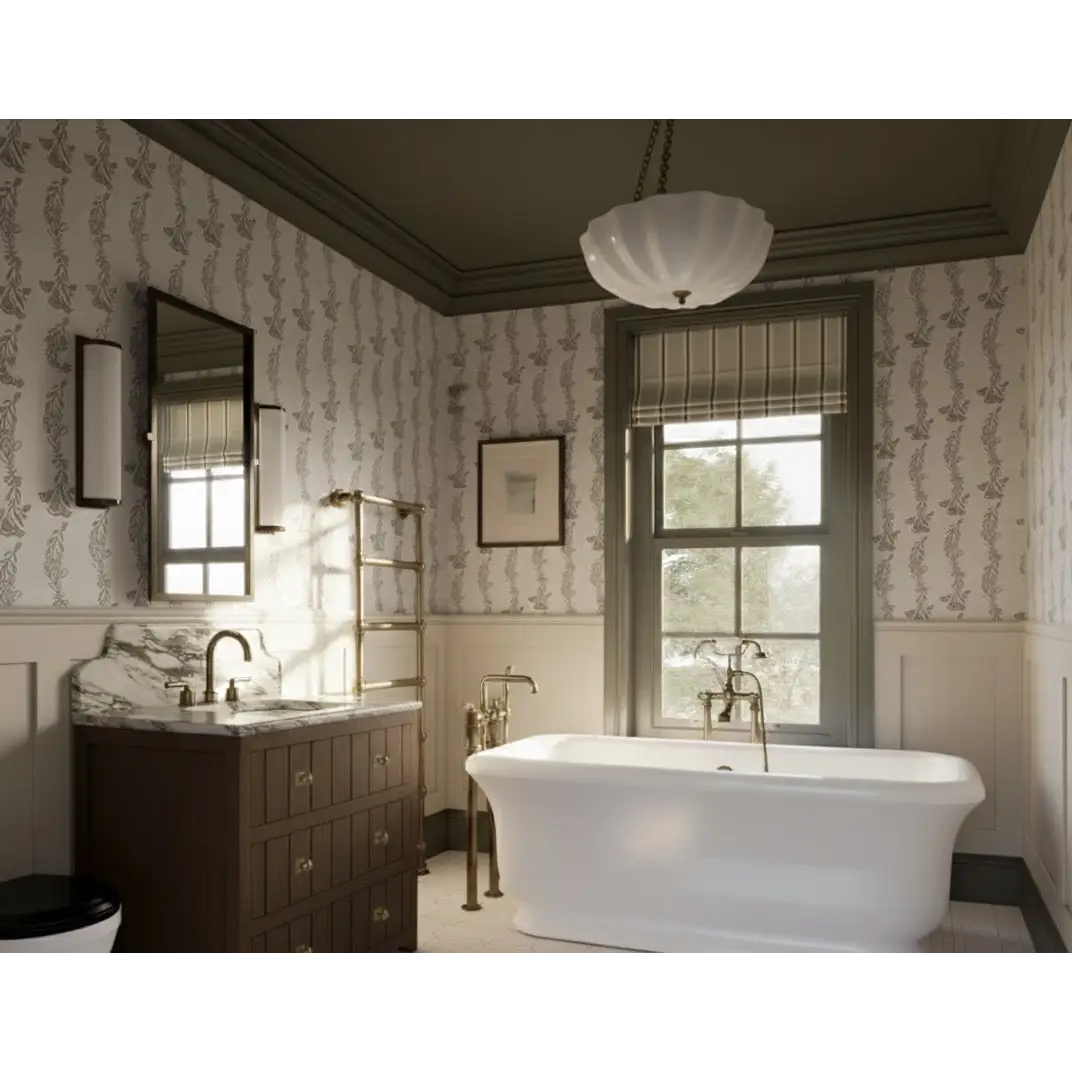 Ferguson Wallpaper - Foxglove Vines - by WabiSabi Pattern Studio - Loomwell Home Goods