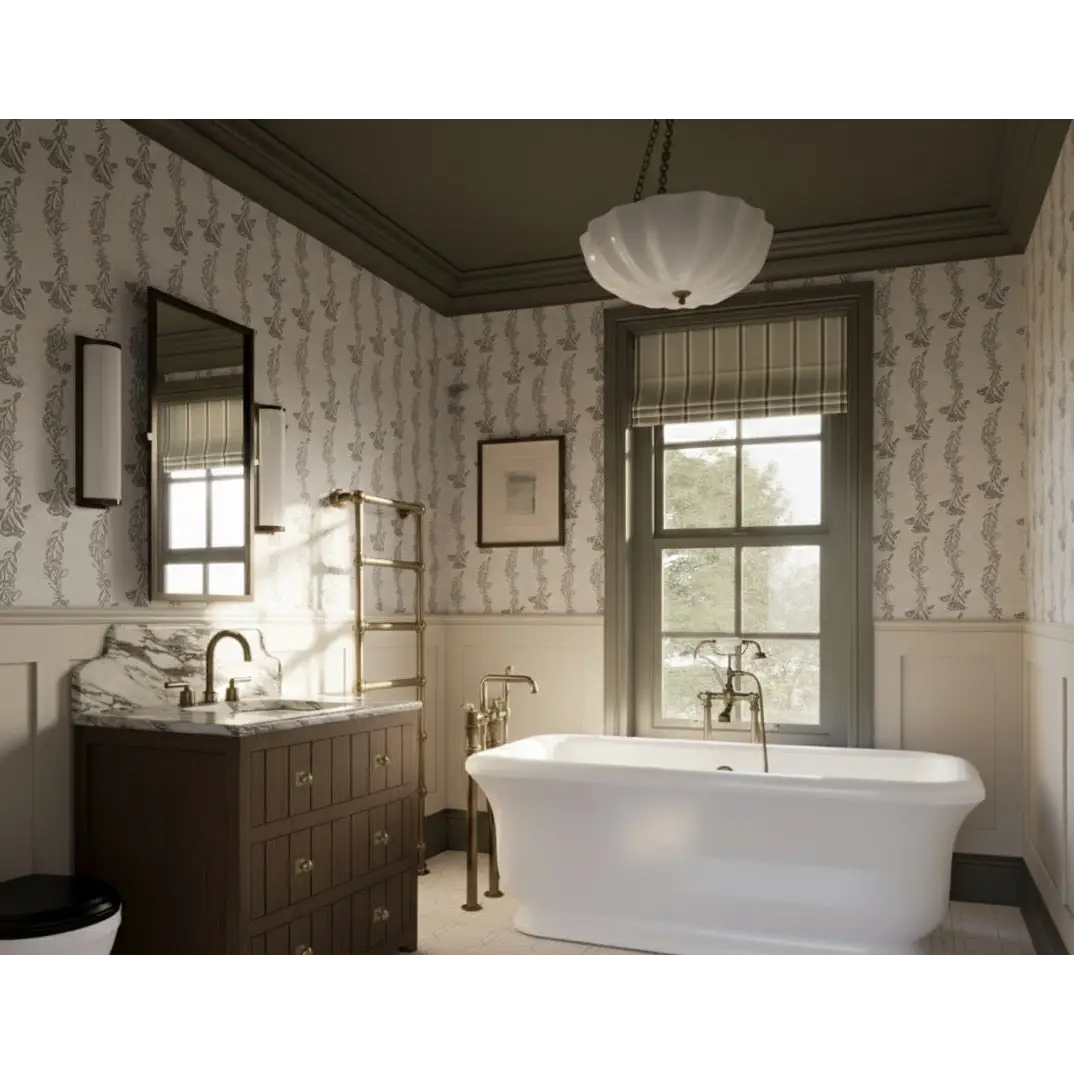 Ferguson Wallpaper - Foxglove Vines - by WabiSabi Pattern Studio - Loomwell Home Goods
