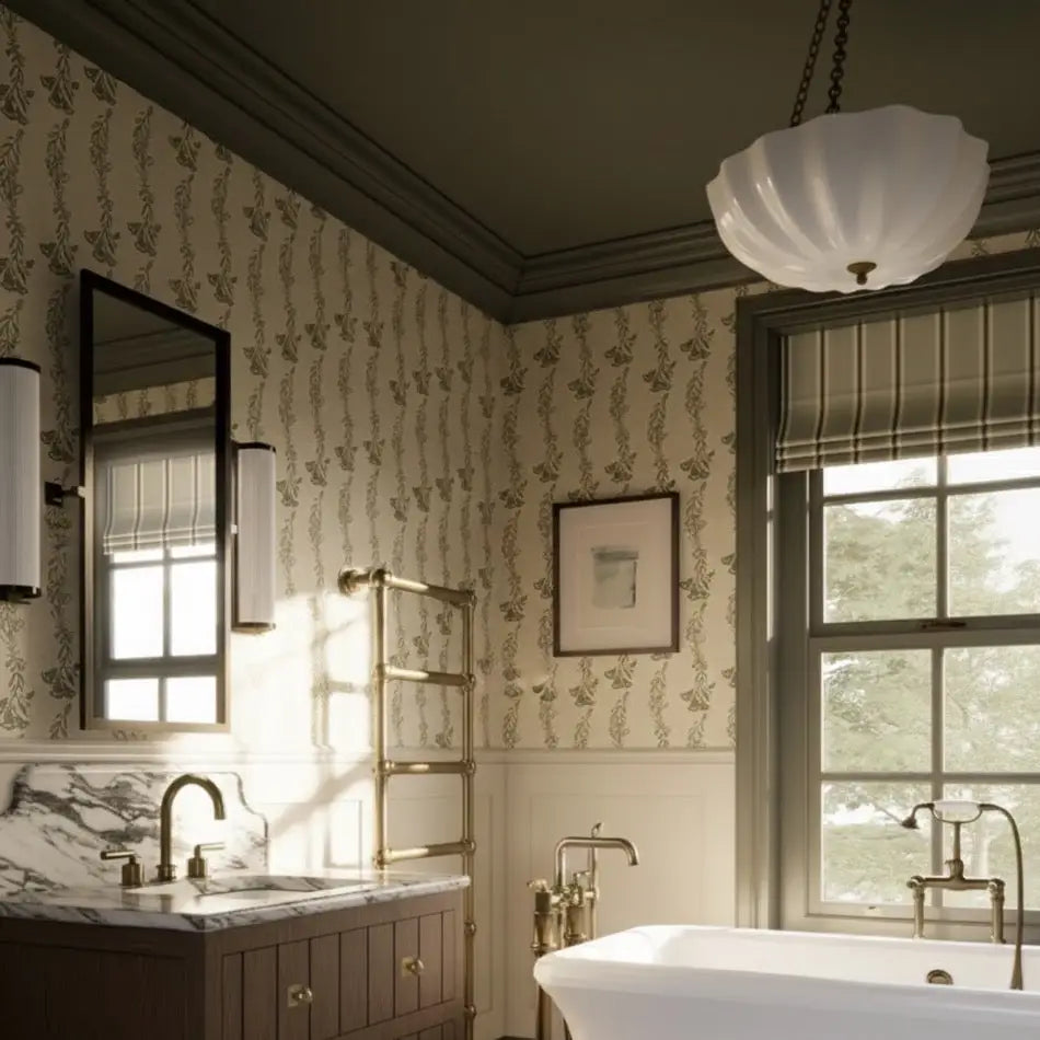 Ferguson Wallpaper - Foxglove Vines - by WabiSabi Pattern Studio - Loomwell Home Goods