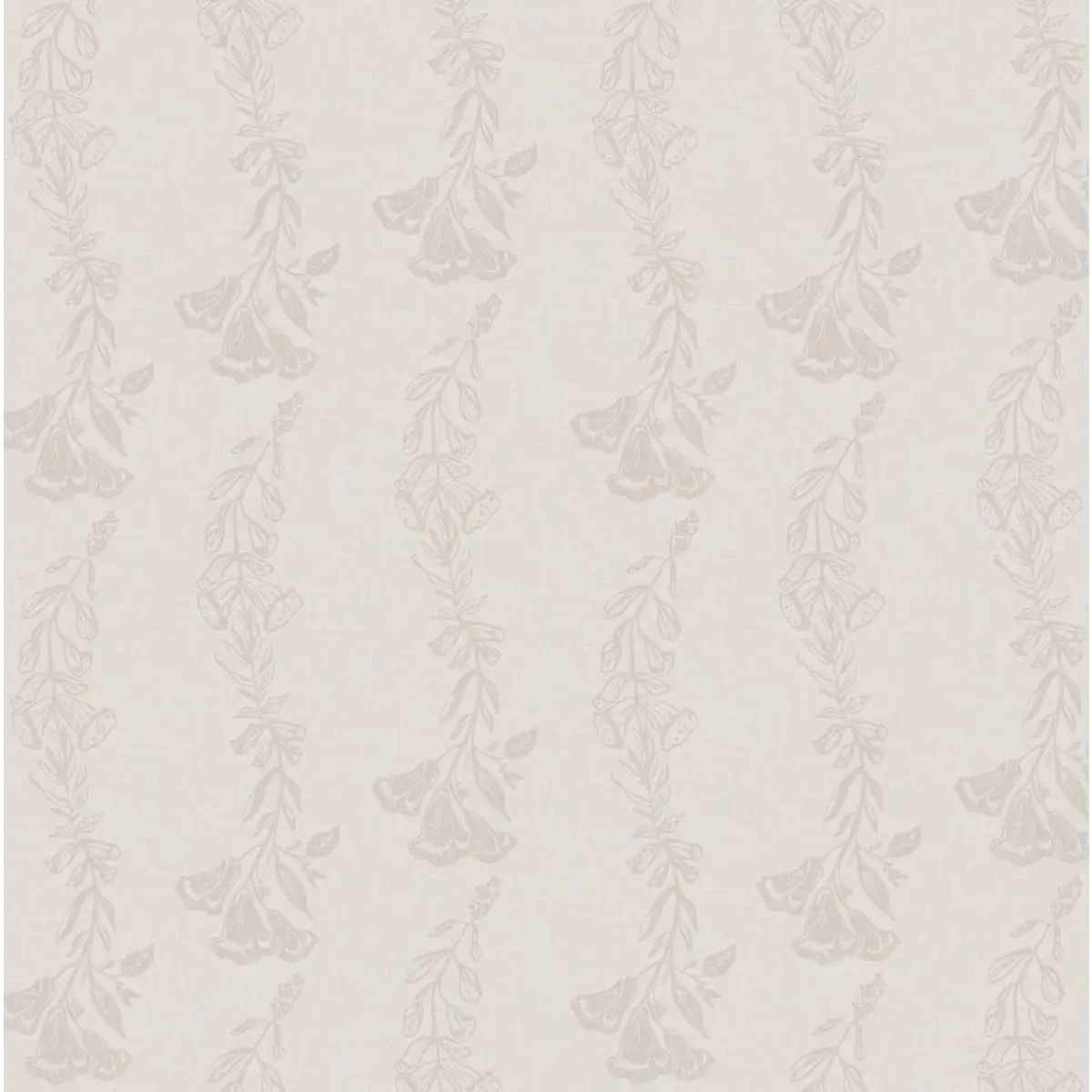 Ferguson Wallpaper - Foxglove Vines - by WabiSabi Pattern Studio - Sample 1 foot by 1 foot / Neutral - Loomwell Home