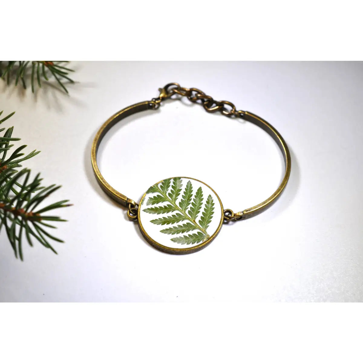 Fern Bracelet - Pressed Flowers - My Beverly Jewelry
