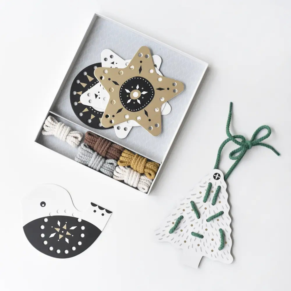 Festive Fun Lacing Ornaments - Wee Gallery