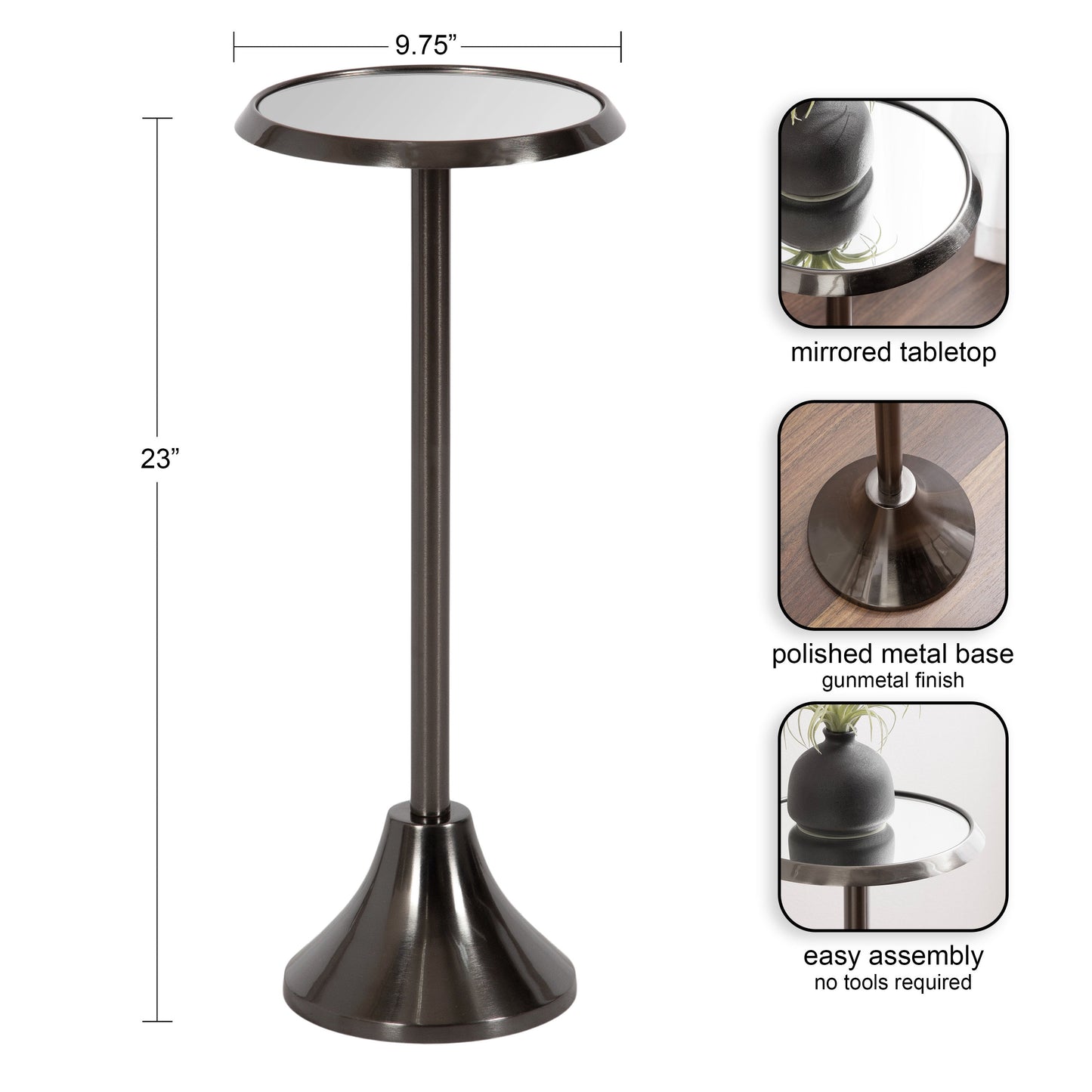 Sanzo Metal Cocktail Table or Plant Stand