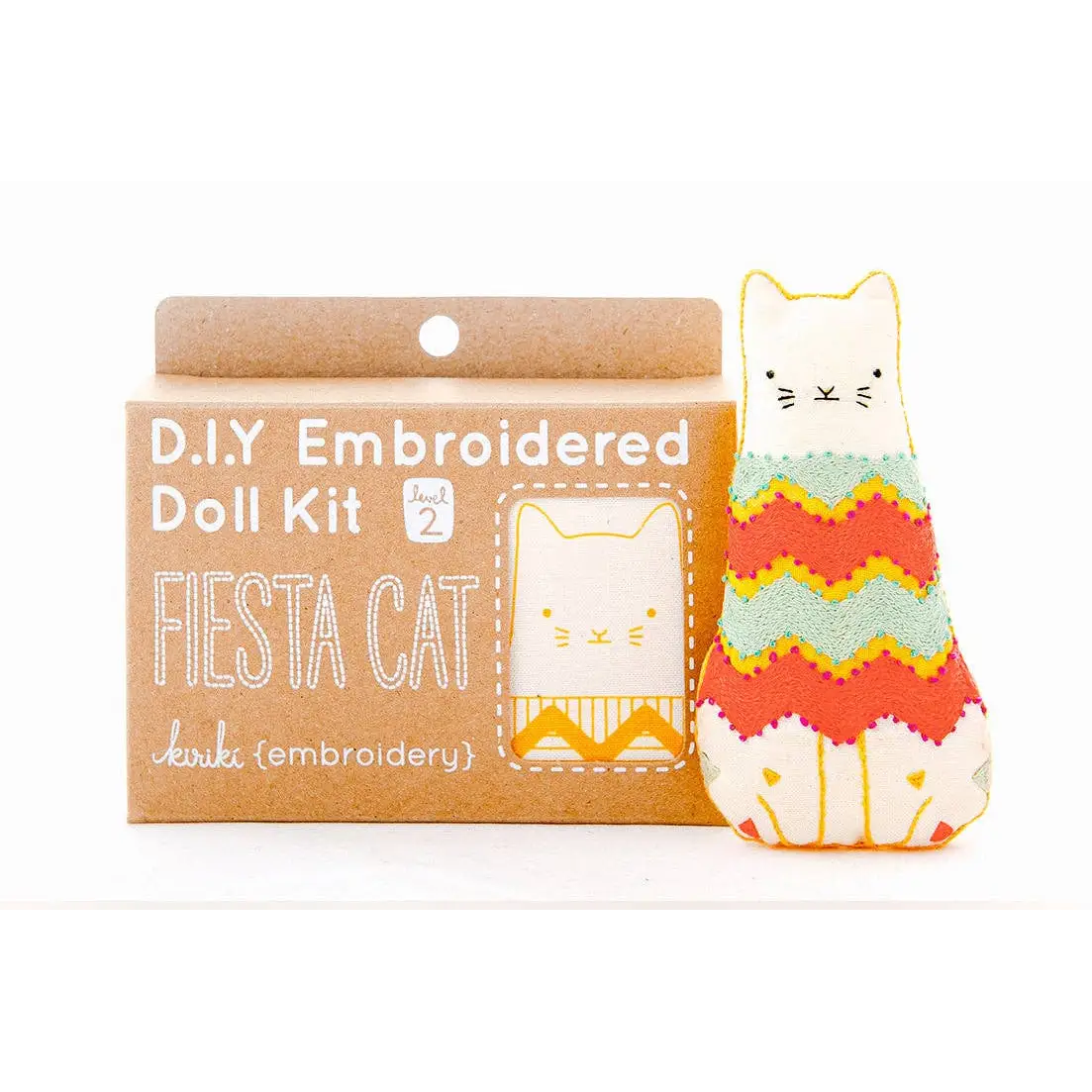 Fiesta Cat - Embroidery Kit - Kiriki Press