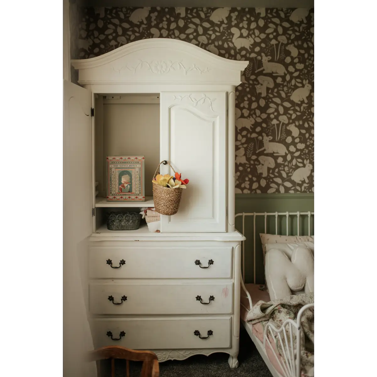 Finch Wallpaper - Bunnies Deer and Squirrels - by Daphne and Sage - Loomwell Home Goods