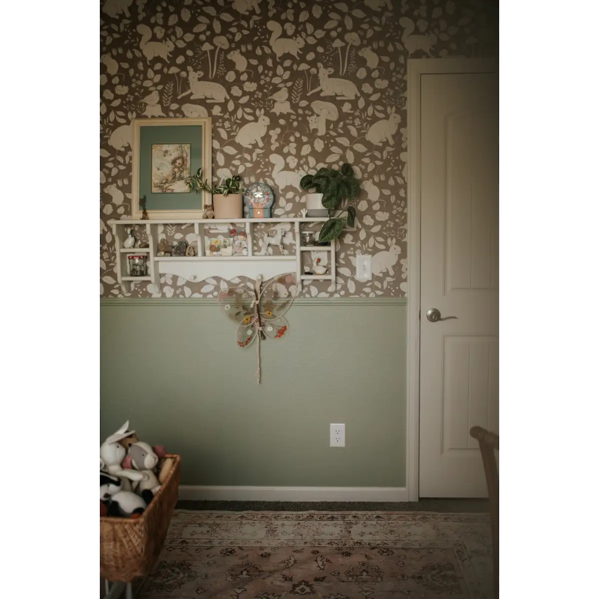 Finch Wallpaper - Bunnies Deer and Squirrels - by Daphne and Sage - Loomwell Home Goods