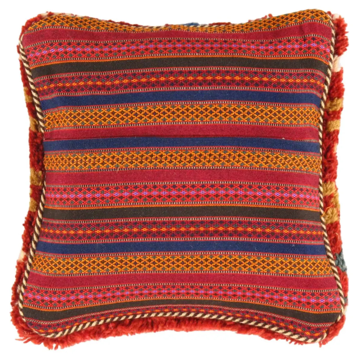 Luxury Gabbeh Pillow - Fine Hand Knotted Wool 14’’X 14’’ - Canvello