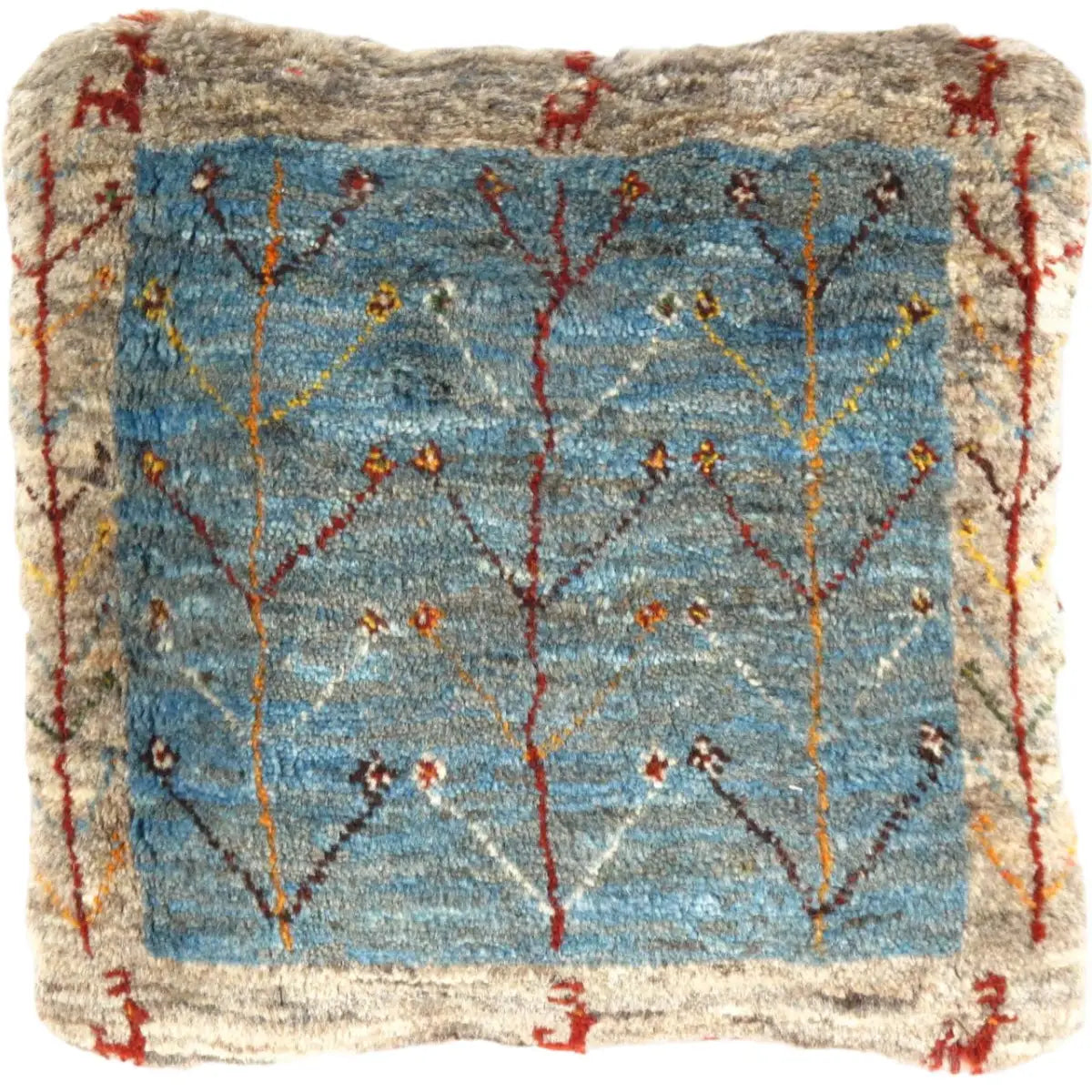 Luxury Gabbeh Pillow - Fine Hand Knotted 16’’X 16’’ - Canvello