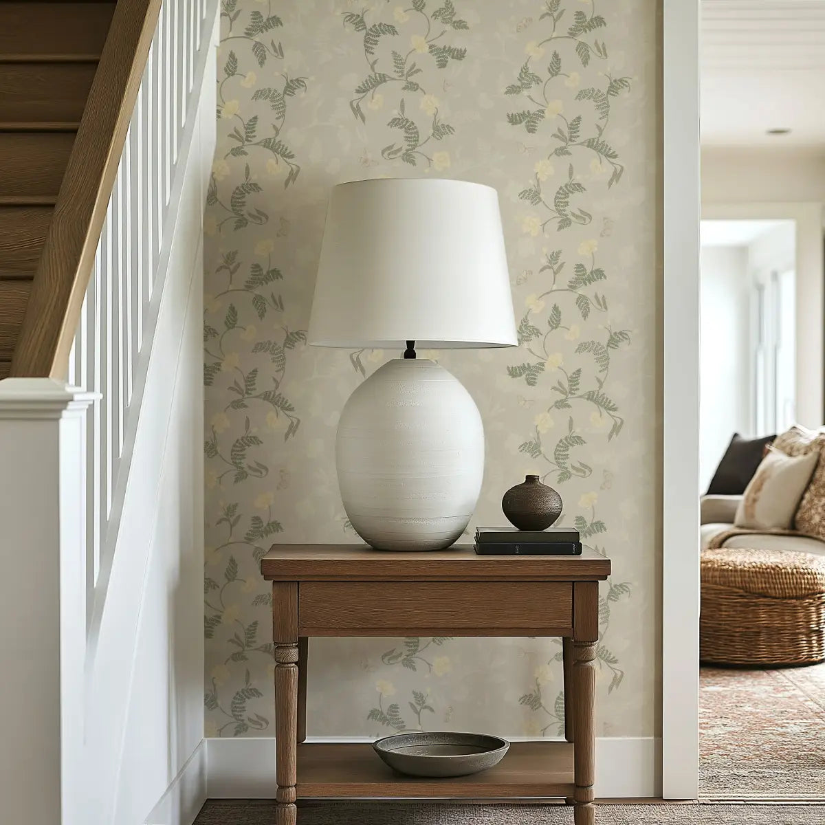Finlay Wallpaper - Flowers and Vines - by Grateful Artsy Soul - Loomwell Home Goods