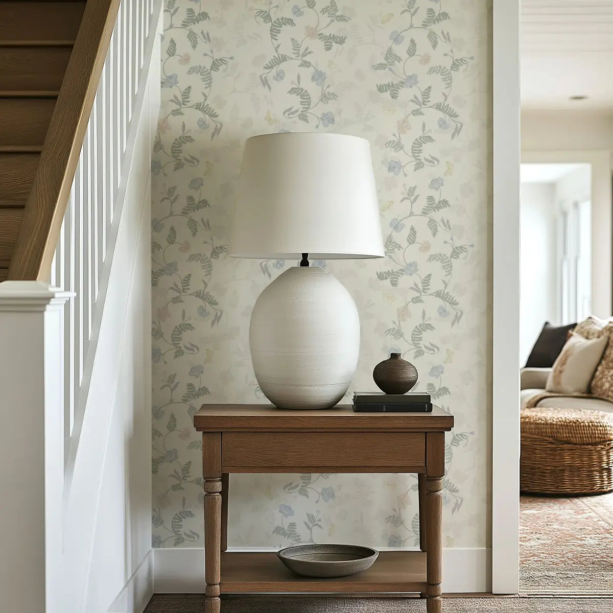 Finlay Wallpaper - Flowers and Vines - by Grateful Artsy Soul - Loomwell Home Goods