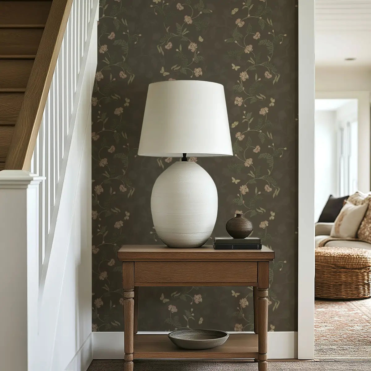 Finlay Wallpaper - Flowers and Vines - by Grateful Artsy Soul - Loomwell Home Goods