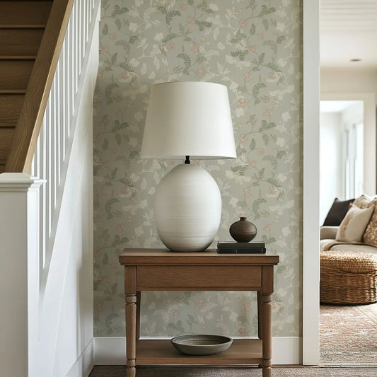 Finlay Wallpaper - Flowers and Vines - by Grateful Artsy Soul - Loomwell Home Goods