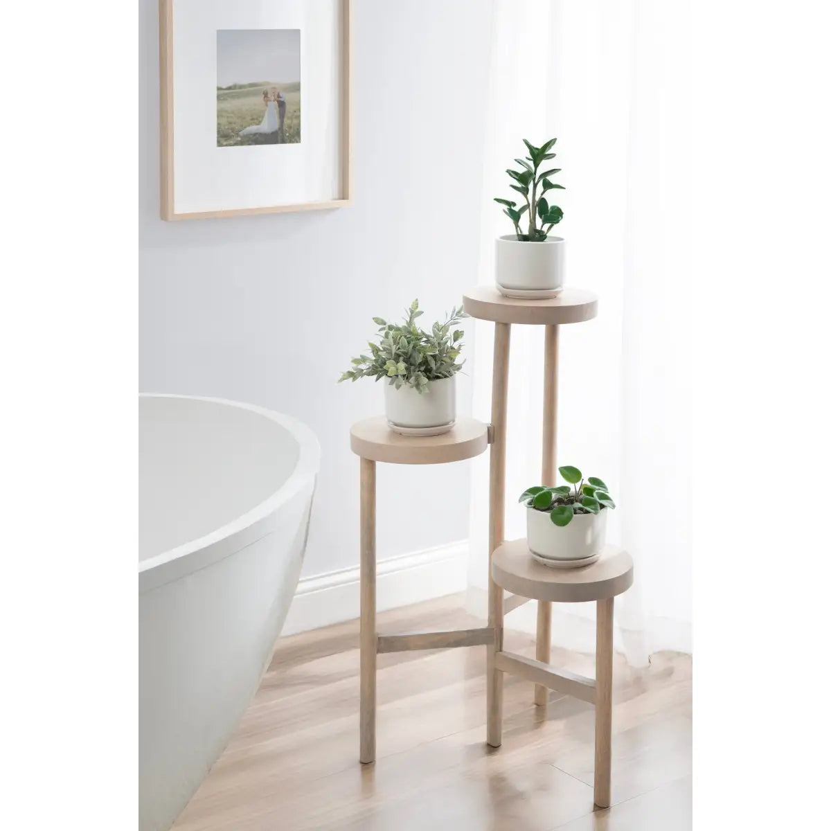 Fitley Wooden Plant Stand - 3 Tiers - kateandlaurel