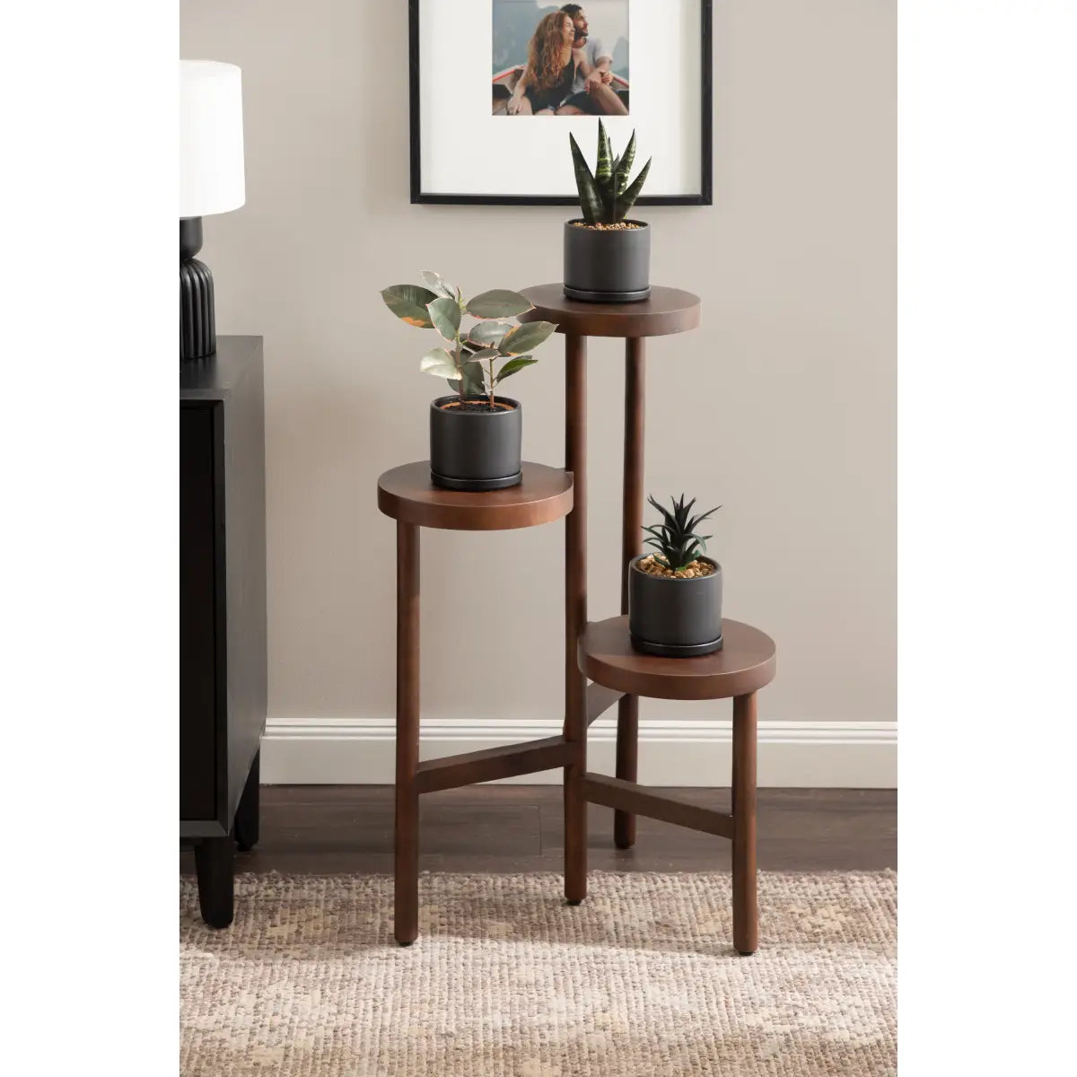 Fitley Wooden Plant Stand - 3 Tiers - kateandlaurel
