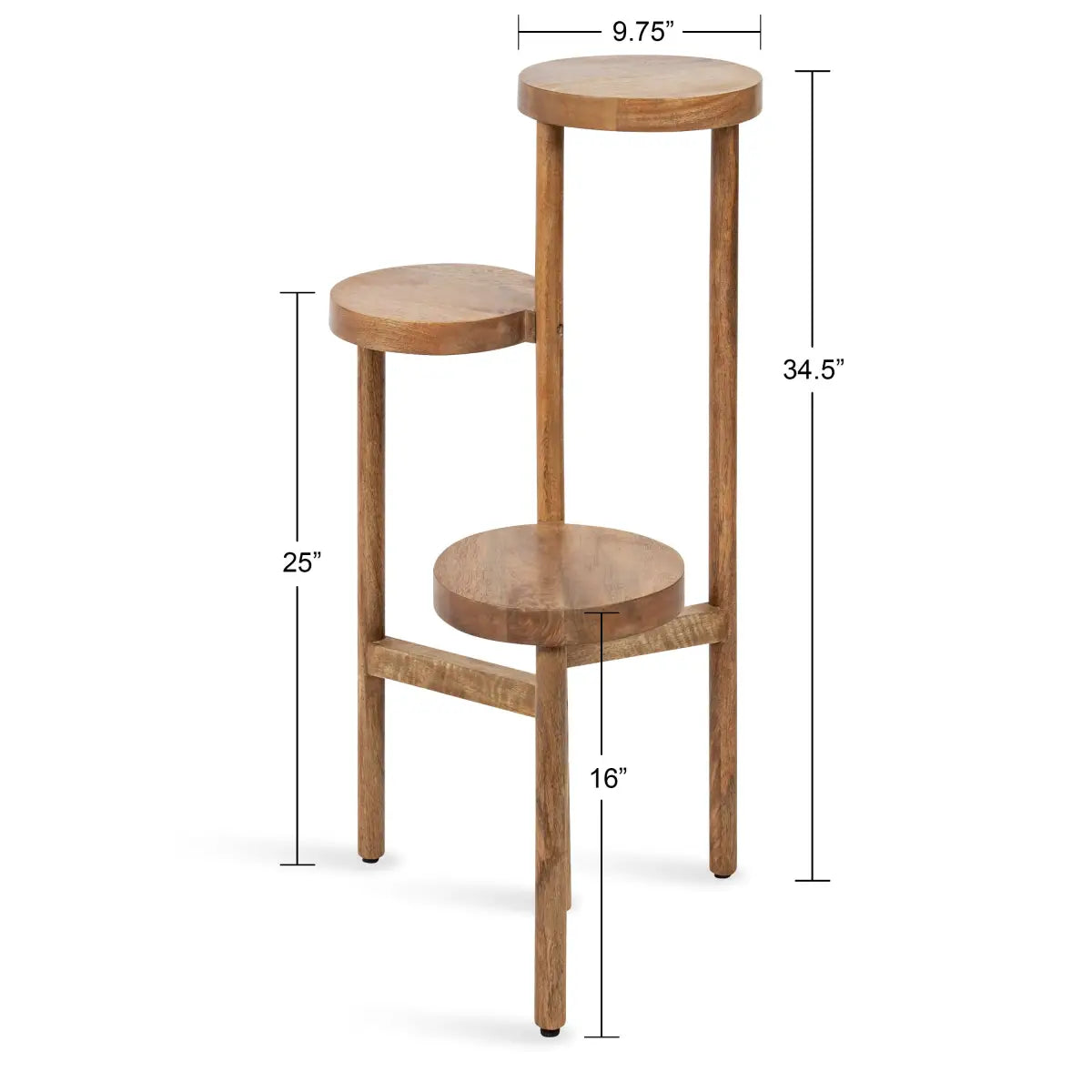 Fitley Wooden Plant Stand - 3 Tiers - kateandlaurel
