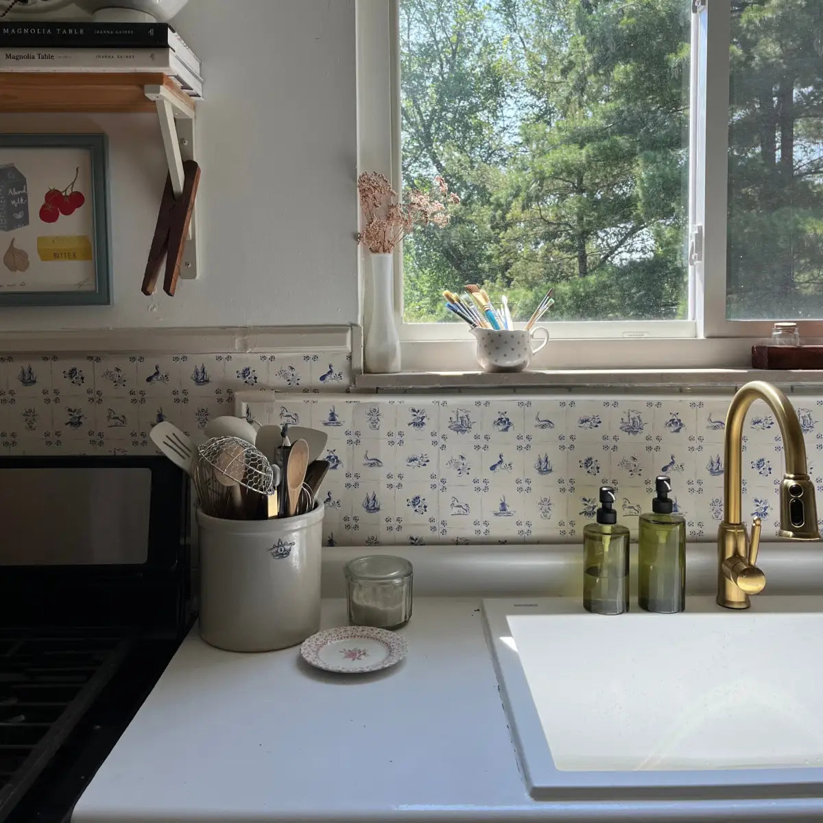 Fitz Wallpaper - Blue Delft Tiles - by House of Haricot - Loomwell Home Goods
