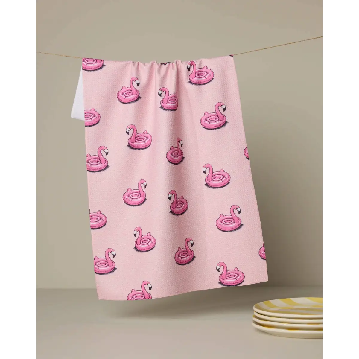 Kitchen Towel - Flamingo Floatie - Geometry
