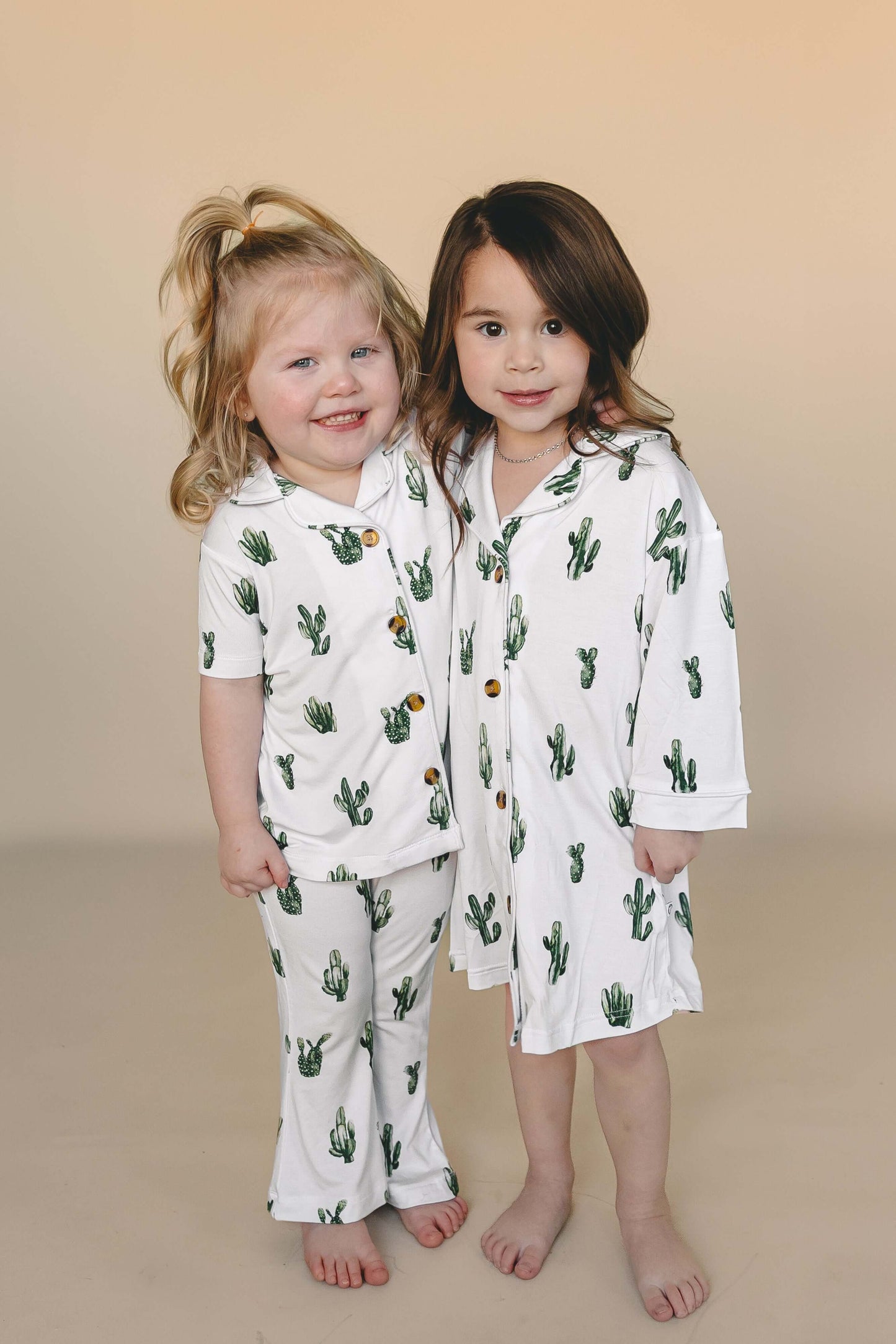 Bamboo 2pc Pajamas Set for Toddlers - Cactus - Annie Bean