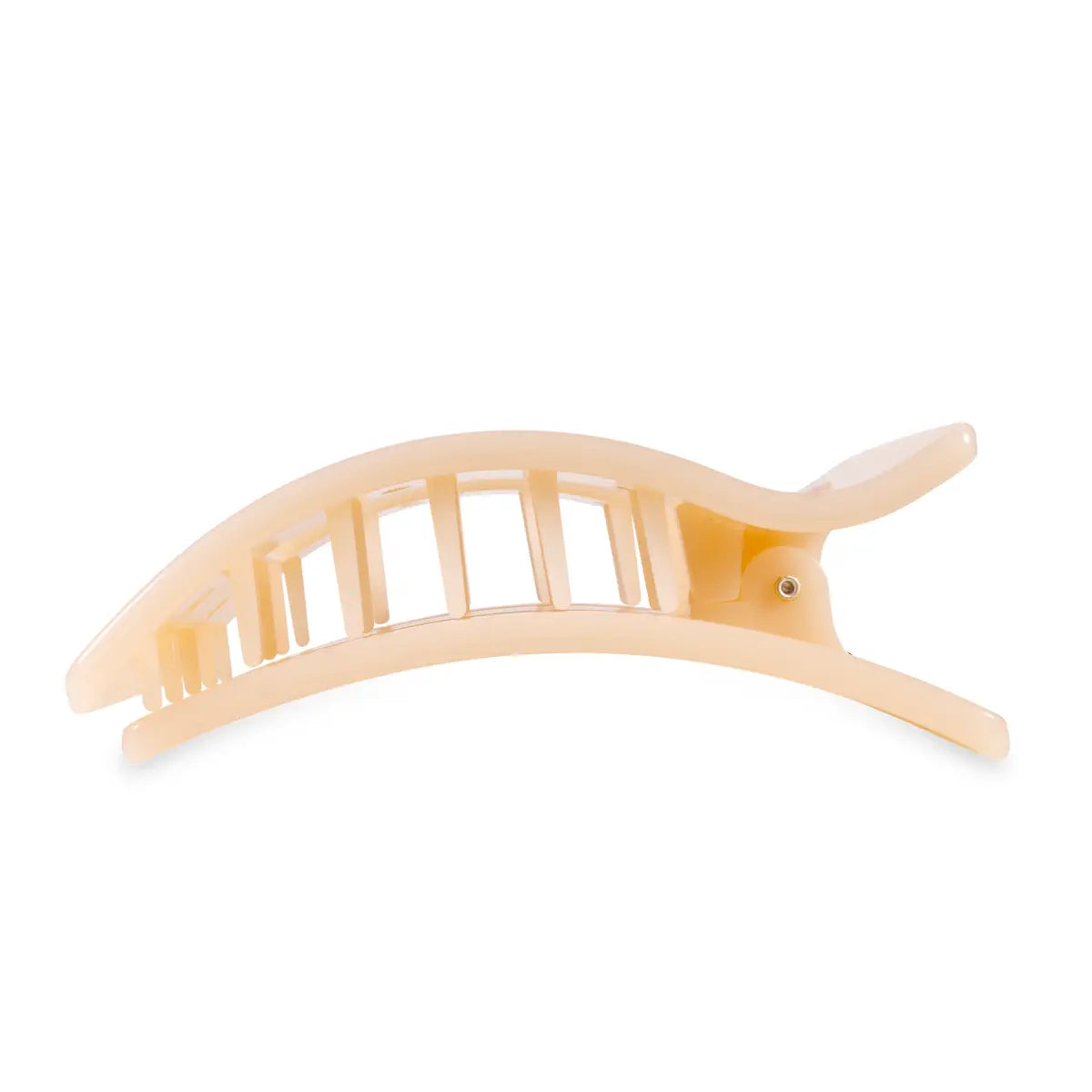 Flat Rectangle Hair Clip - Almond Beige - Large - TELETIES