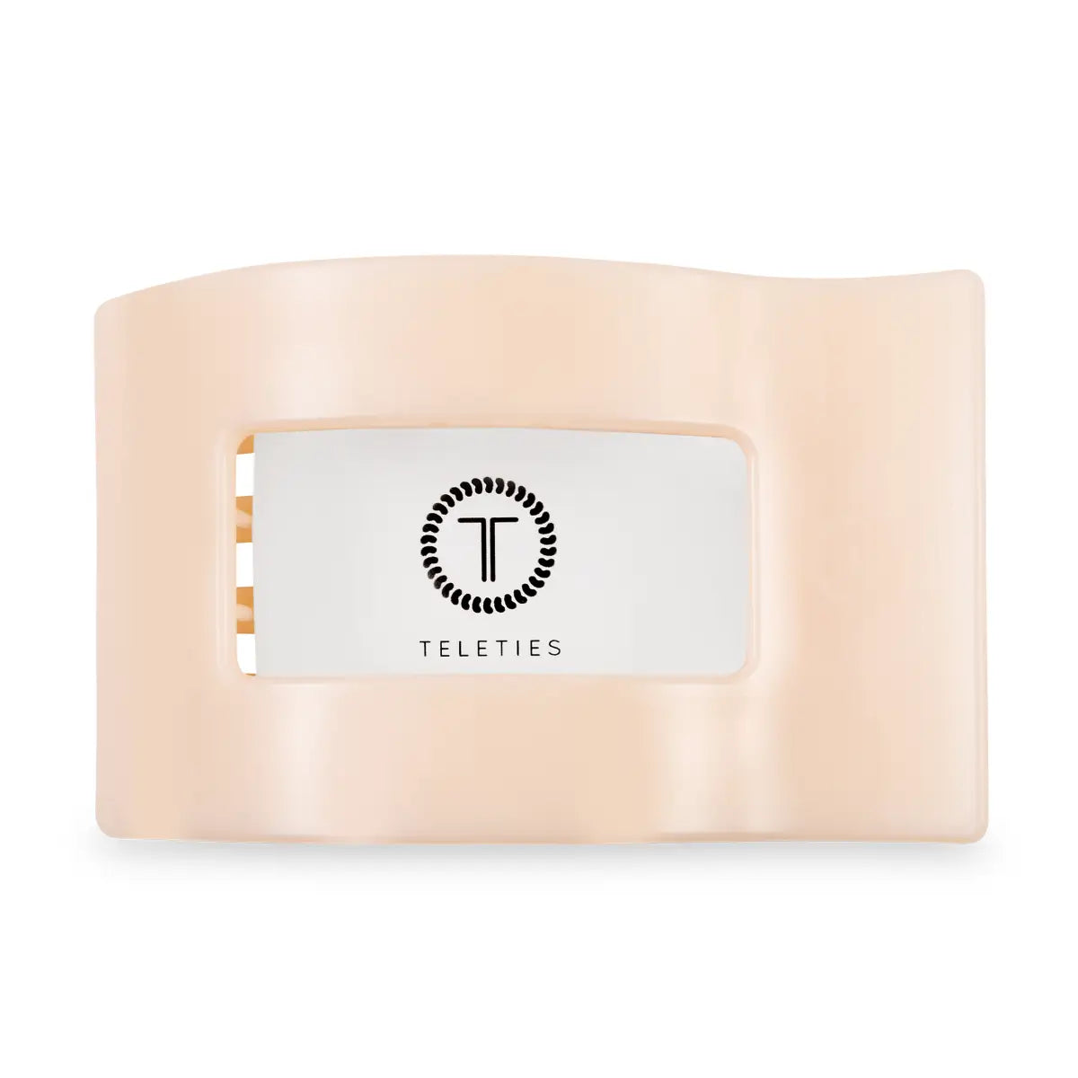 Flat Rectangle Hair Clip - Almond Beige - Large - TELETIES