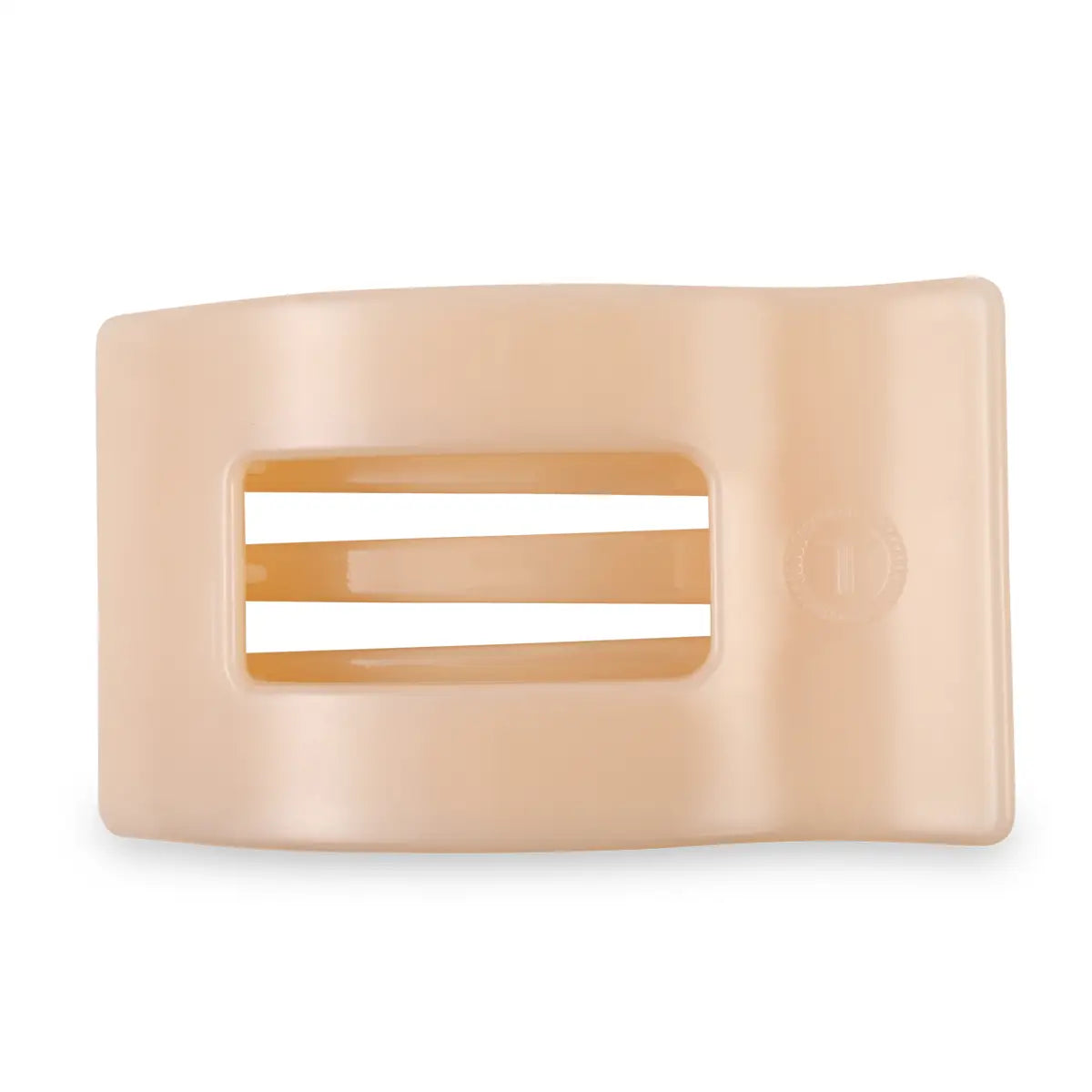 Flat Rectangle Hair Clip - Almond Beige - Large - TELETIES