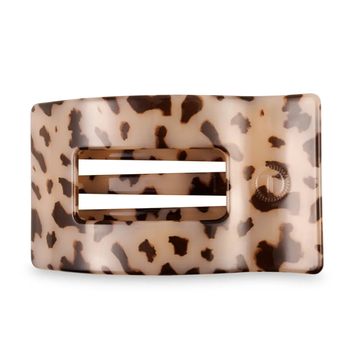 Flat Rectangle Hair Clip - Blonde Tortoise - Large - TELETIES