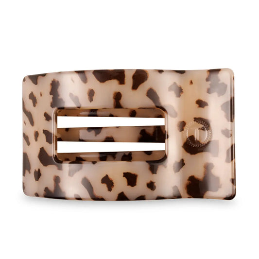 Flat Rectangle Hair Clip - Blonde Tortoise - Large - TELETIES