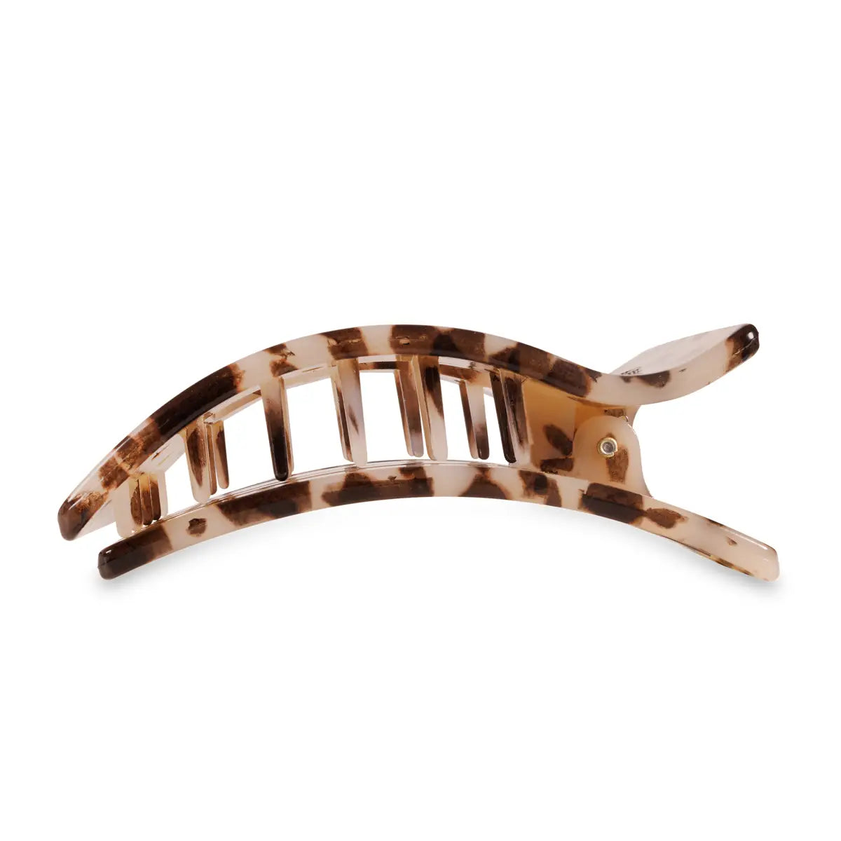 Flat Rectangle Hair Clip - Blonde Tortoise - Large - TELETIES
