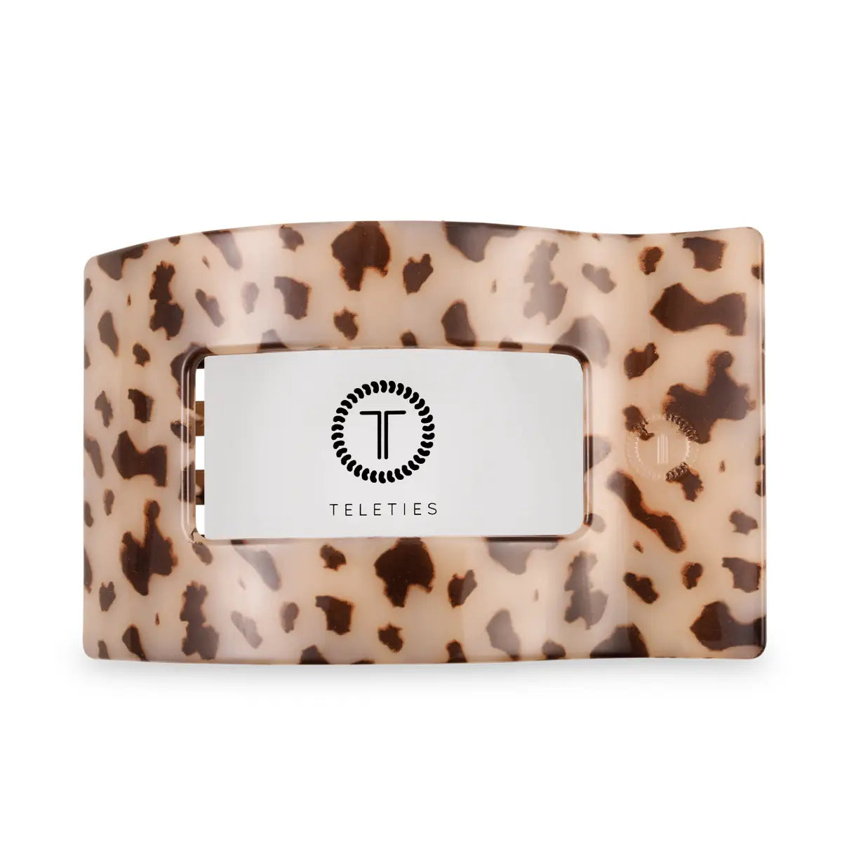 Flat Rectangle Hair Clip - Blonde Tortoise - Large - TELETIES