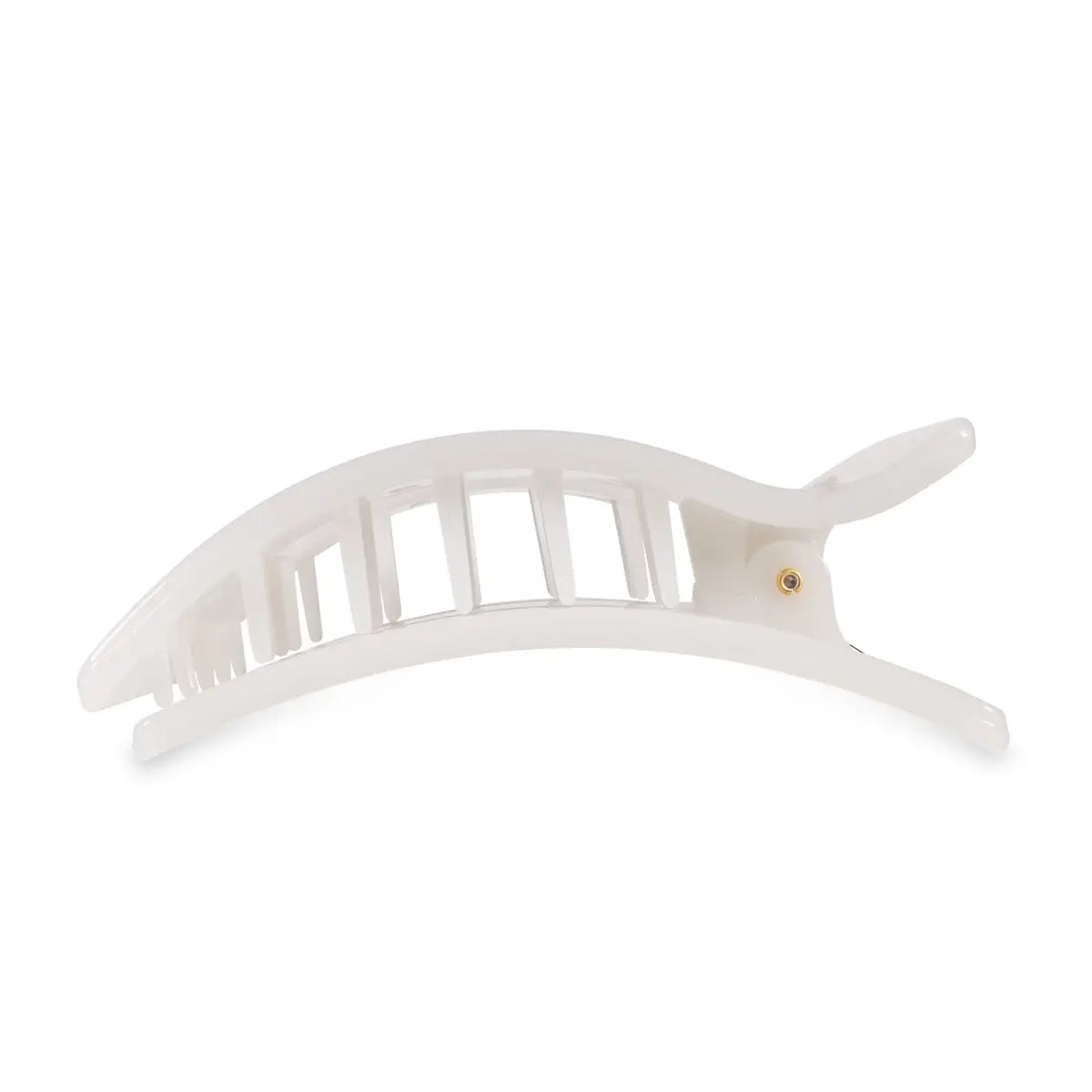 Flat Rectangle Hair Clip - Coconut White - Large - TELETIES