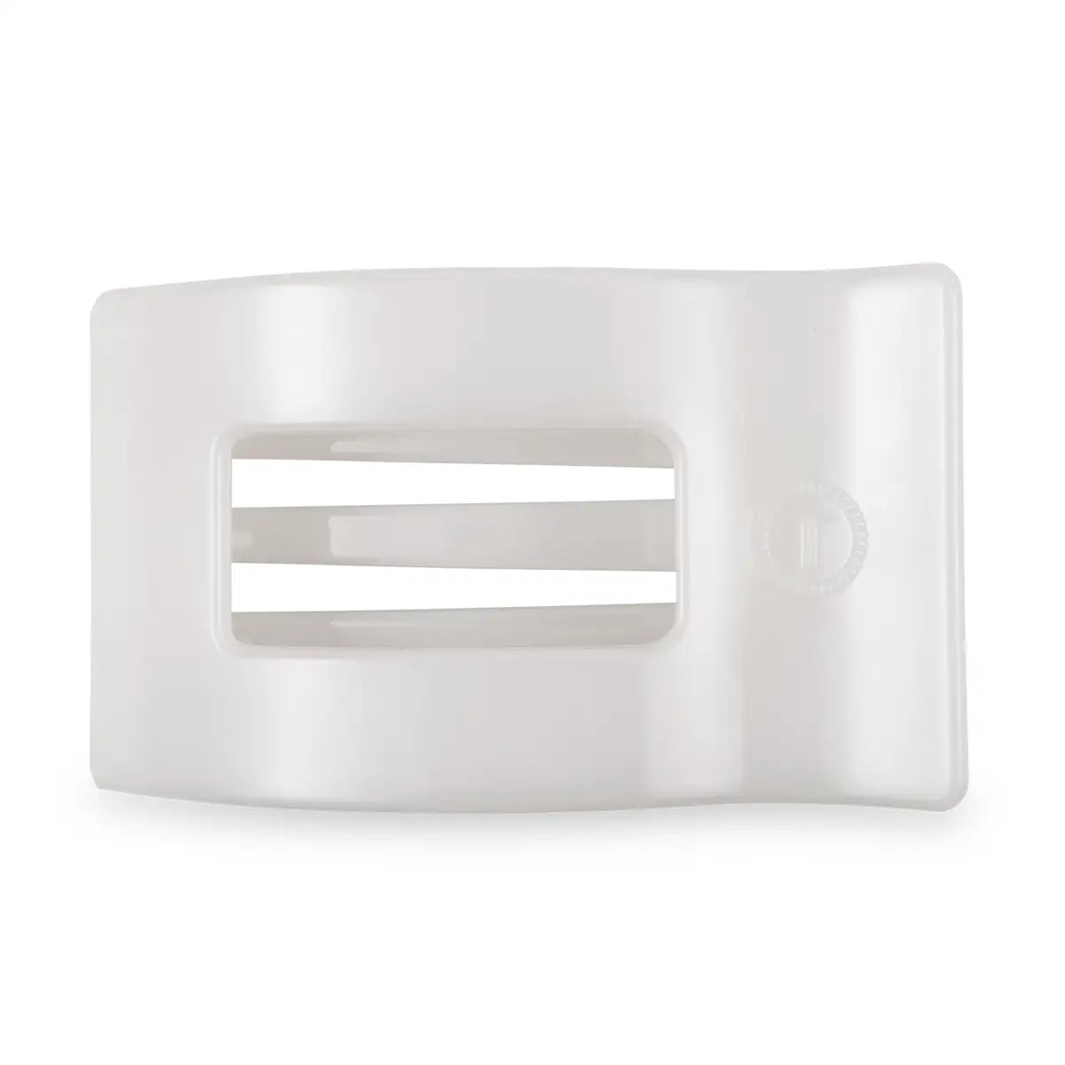 Flat Rectangle Hair Clip - Coconut White - Large - TELETIES