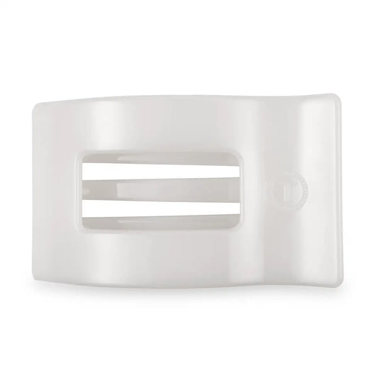 Flat Rectangle Hair Clip - Coconut White - Large - TELETIES