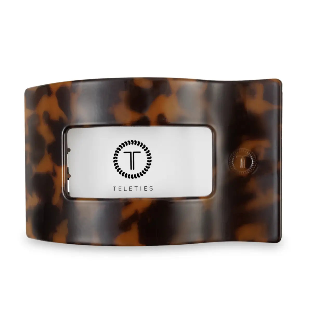 Flat Rectangle Hair Clip - Tortoise - Large - TELETIES