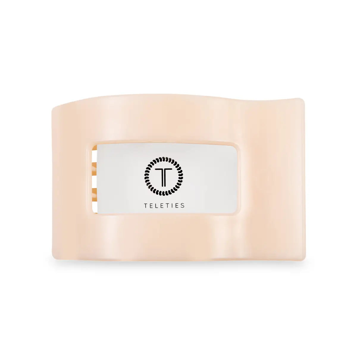 Flat Rectangle Hair Clip - Almond Beige - Medium - TELETIES