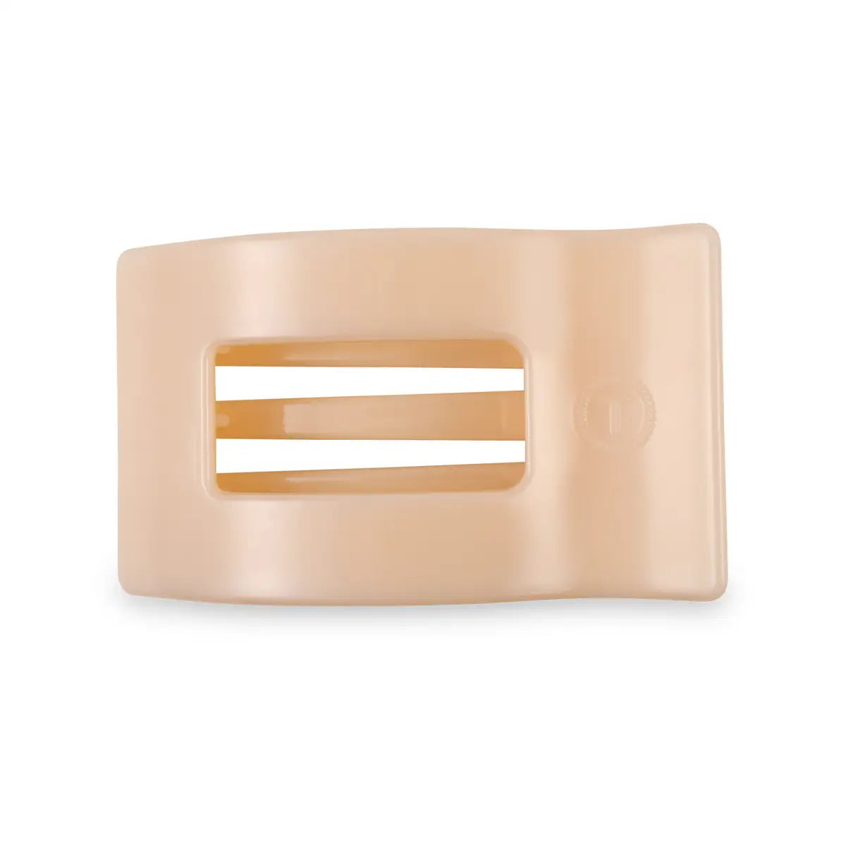 Flat Rectangle Hair Clip - Almond Beige - Medium - TELETIES