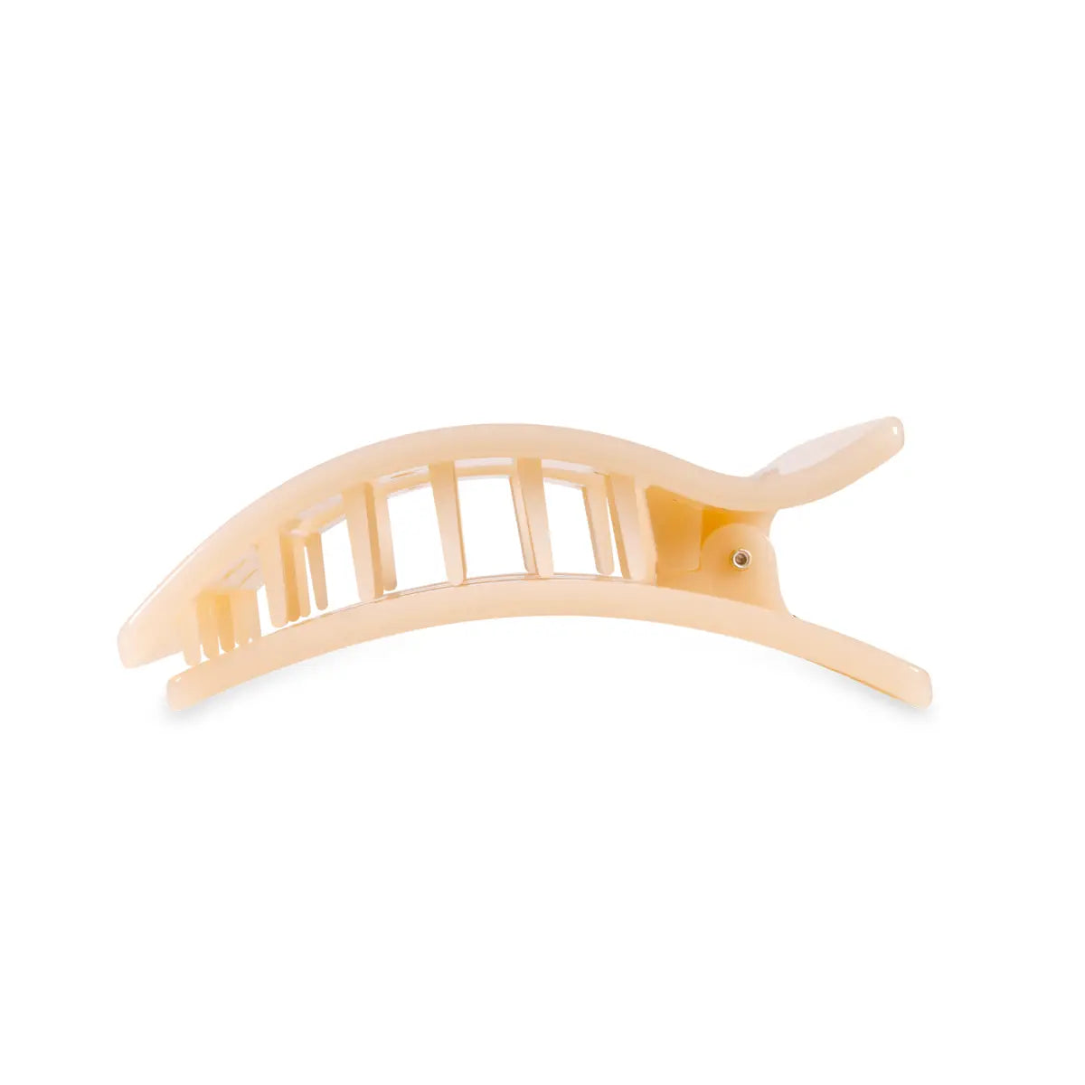 Flat Rectangle Hair Clip - Almond Beige - Medium - TELETIES