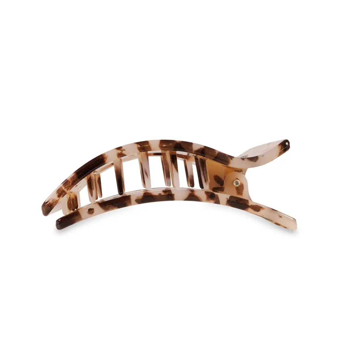 Flat Rectangle Hair Clip - Blonde Tortoise - Medium - TELETIES