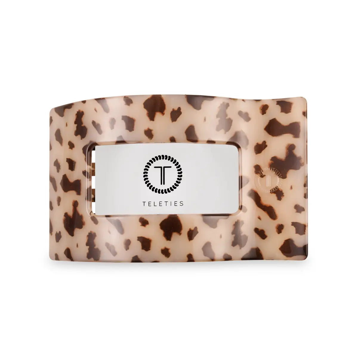 Flat Rectangle Hair Clip - Blonde Tortoise - Medium - TELETIES