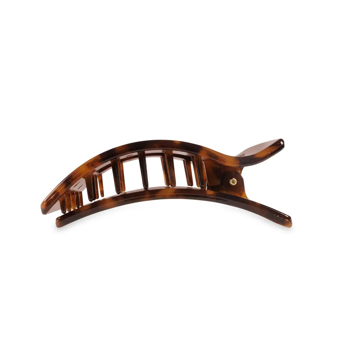 Flat Rectangle Hair Clip - Tortoise - Medium - TELETIES