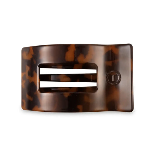 Flat Rectangle Hair Clip - Tortoise - Medium - TELETIES