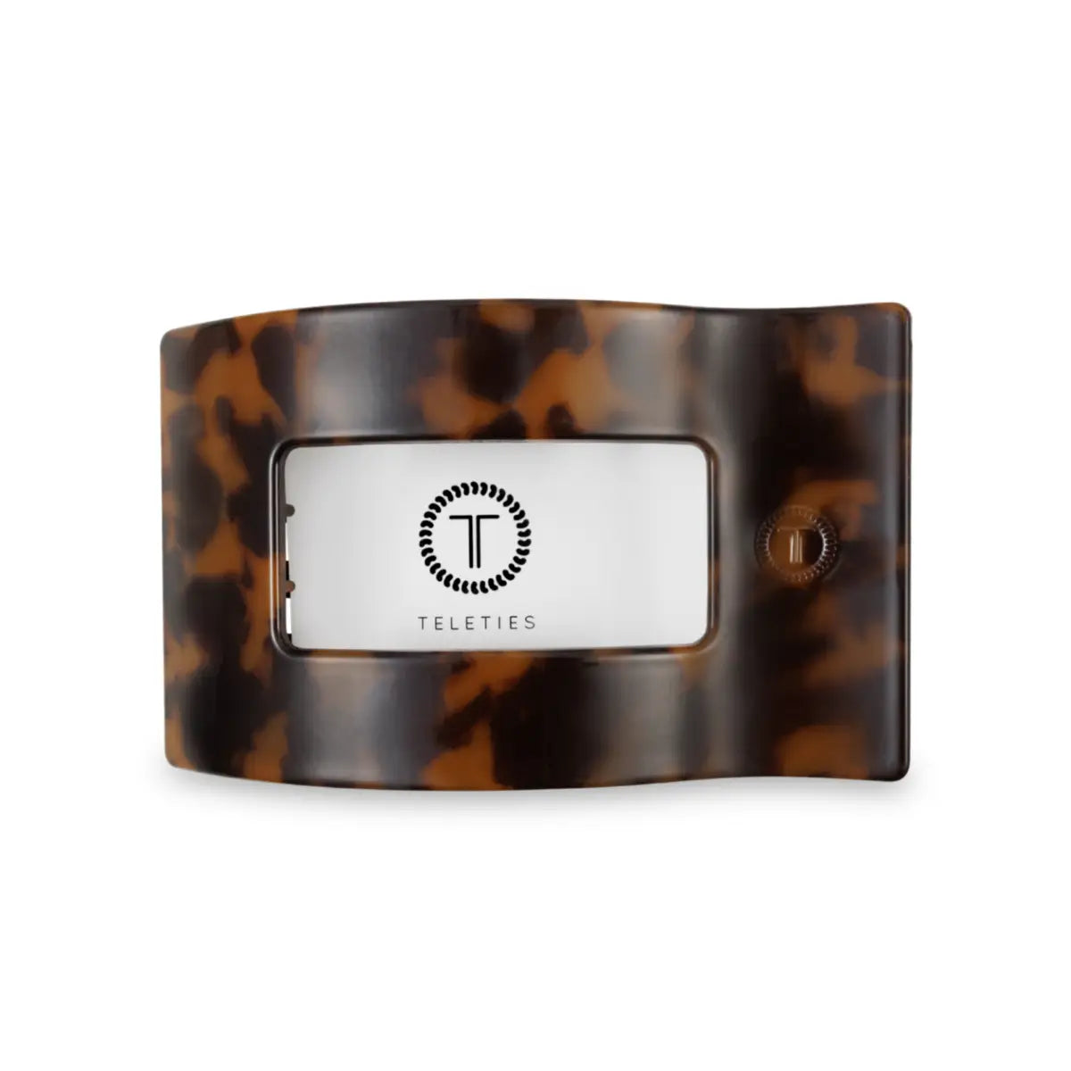 Flat Rectangle Hair Clip - Tortoise - Medium - TELETIES
