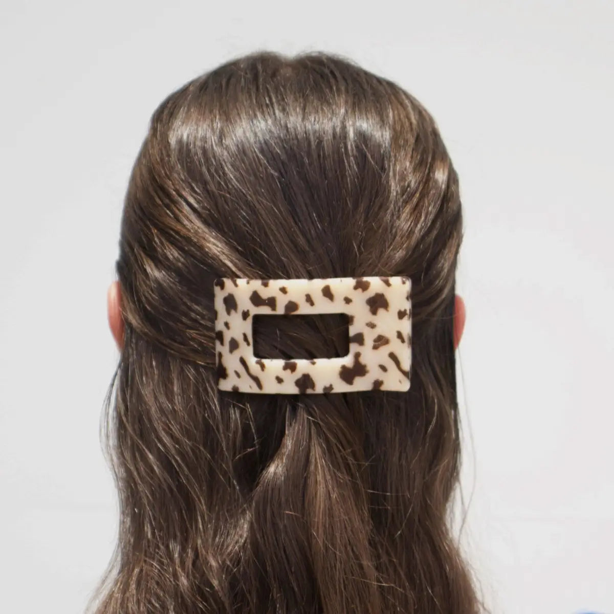 Flat Rectangle Hair Clip - Blonde Tortoise - Small - TELETIES