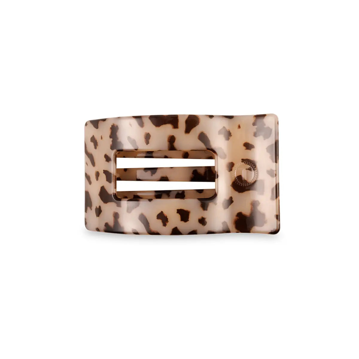 Flat Rectangle Hair Clip - Blonde Tortoise - Small - TELETIES
