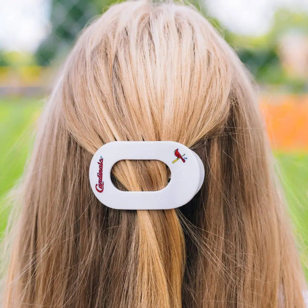 Flat Round Hair Clip - St. Louis Cardinals - Small - TELETIES