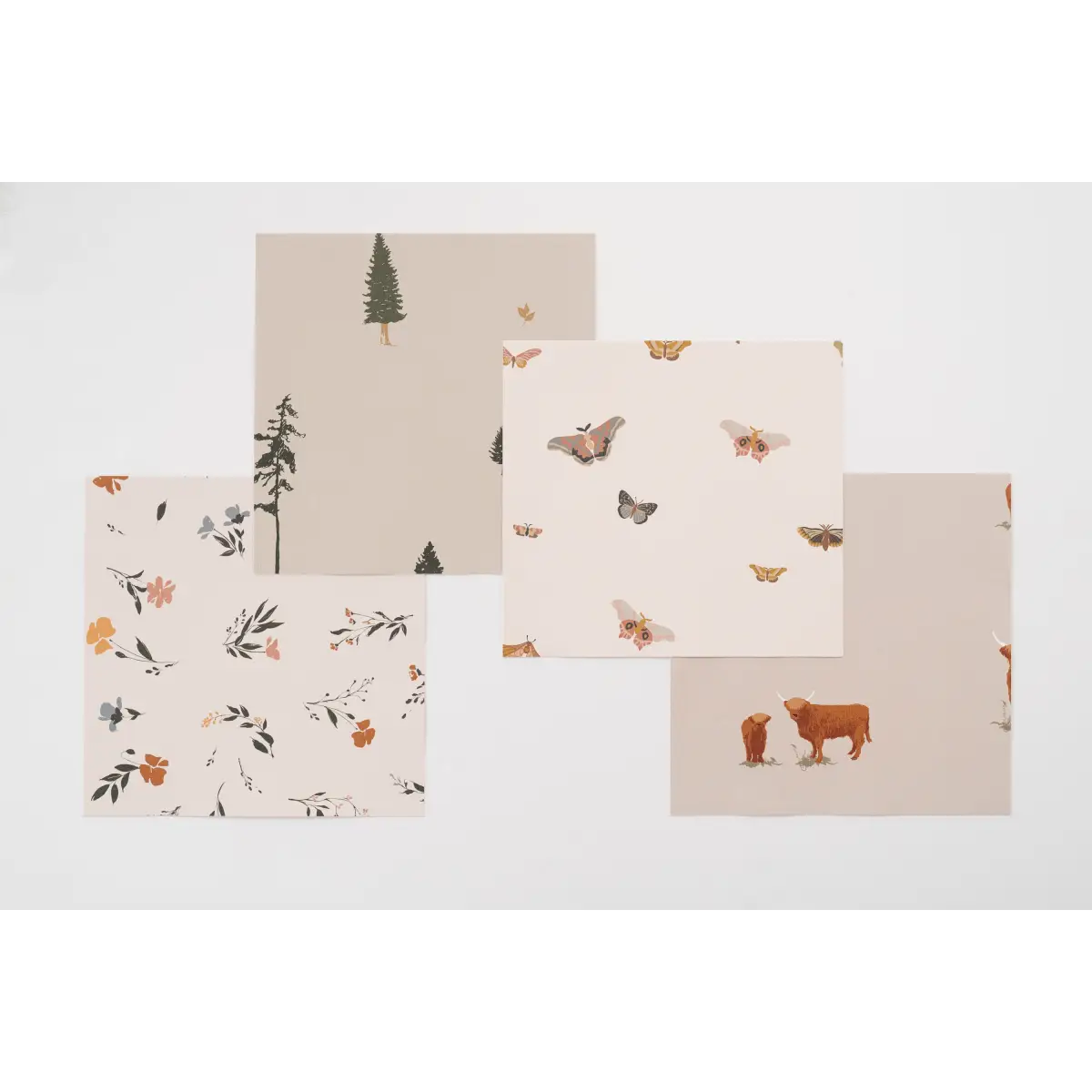 Fleurs Wallpaper - Scattered Flowers for Baby - by Saranoni - Loomwell Home Goods