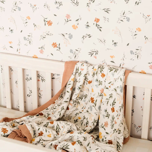 Fleurs Wallpaper - Scattered Flowers for Baby - by Saranoni - Loomwell Home Goods