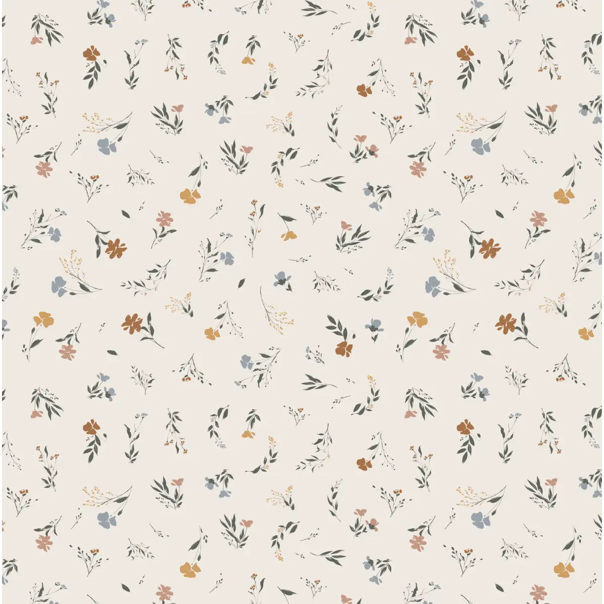 Fleurs Wallpaper - Scattered Flowers for Baby - by Saranoni - Loomwell Home Goods