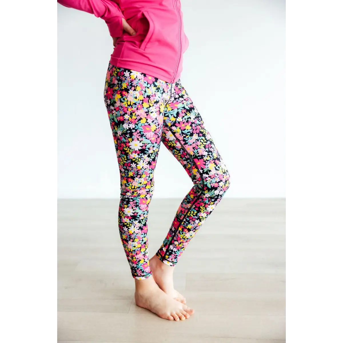 Flexible Floral Activewear Kids Leggings - Mila & Rose ®